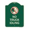 Signmission Driveway No Truck Idling W/ Graphic Heavy-Gauge Aluminum Architectural Sign, 24" x 18", G-1824-24125 A-DES-G-1824-24125 - alternate 1